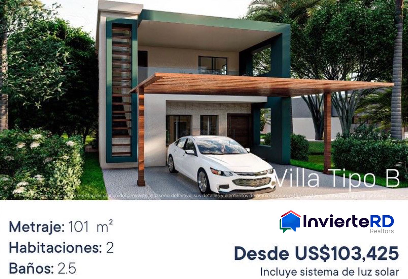 Proyecto de villas en construccion de 2 y 3 habitaciones en Bavaro-Punta Cana.